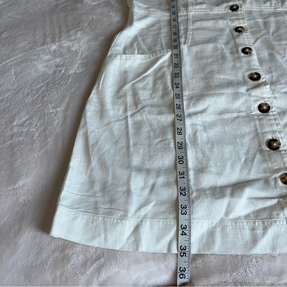 Sold! ❤️Madewell Linen-Cotton Puff-Sleeve Mini Dress - Picture 9 of 15